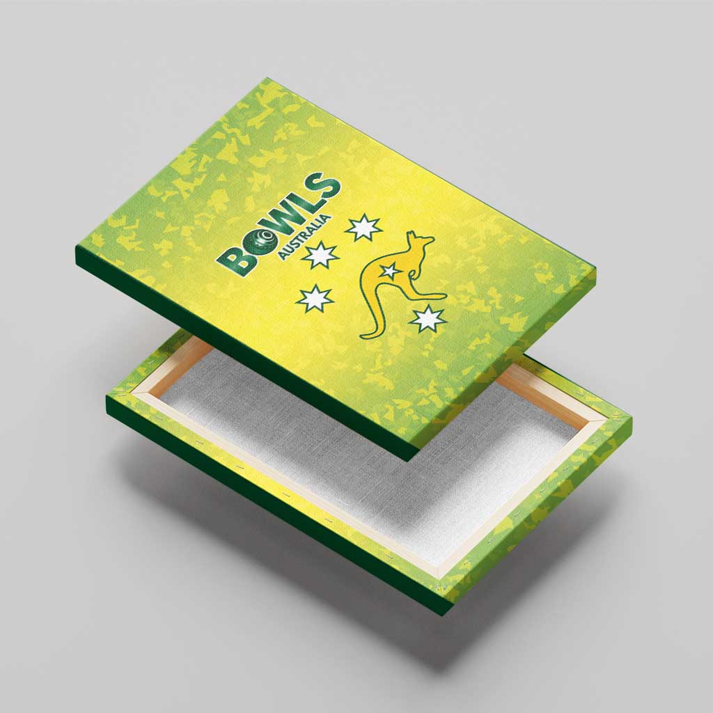 Australian Kangaroo Lawn Bowls Canvas Wall Art Aussie Minimalist Style - Aussie Hoodie