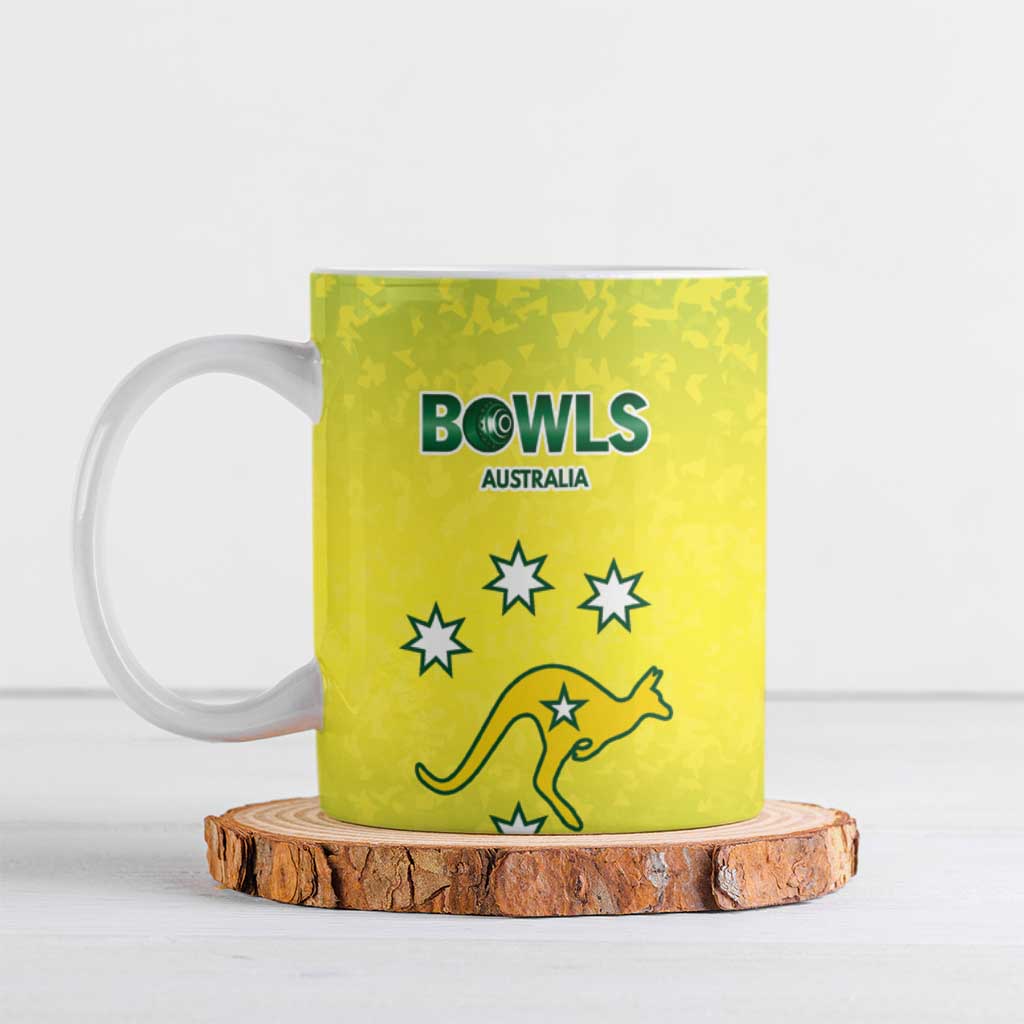 Australian Kangaroo Lawn Bowls Custom Ceramic Mug Aussie Minimalist Style - Aussie Hoodie