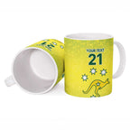 Australian Kangaroo Lawn Bowls Custom Ceramic Mug Aussie Minimalist Style - Aussie Hoodie
