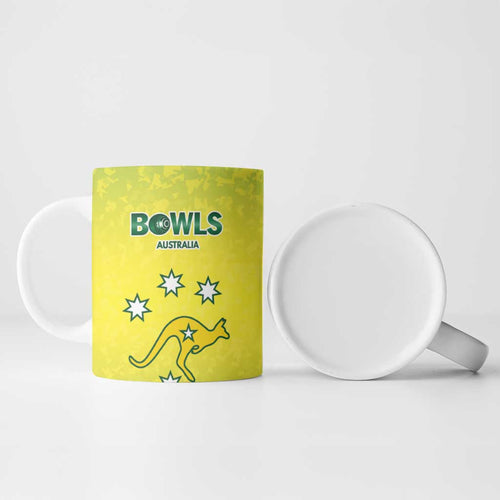 Australian Kangaroo Lawn Bowls Custom Ceramic Mug Aussie Minimalist Style - Aussie Hoodie