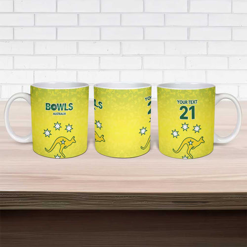 Australian Kangaroo Lawn Bowls Custom Ceramic Mug Aussie Minimalist Style - Aussie Hoodie