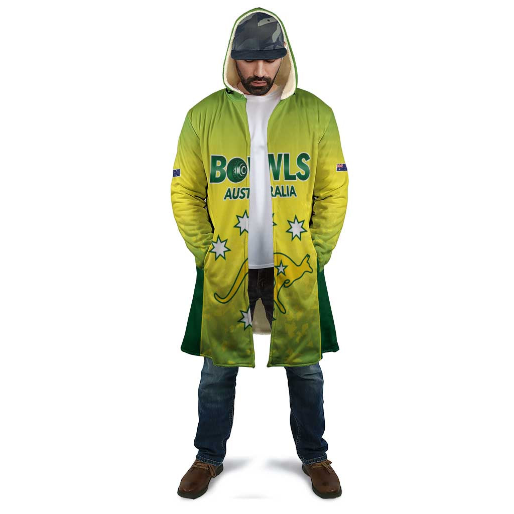 Australian Kangaroo Lawn Bowls Custom Cloak Aussie Minimalist Style - Aussie Hoodie