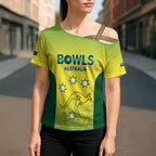 Australian Kangaroo Lawn Bowls Custom Cross Shoulder Shirt Aussie Minimalist Style - Aussie Hoodie