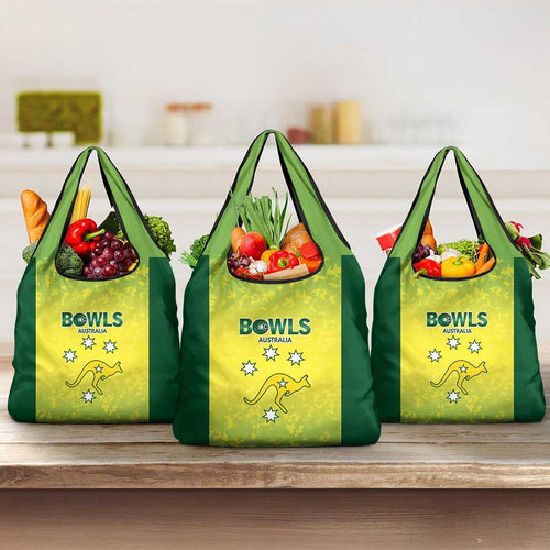 Australian Kangaroo Lawn Bowls Grocery Bag Aussie Minimalist Style - Aussie Hoodie