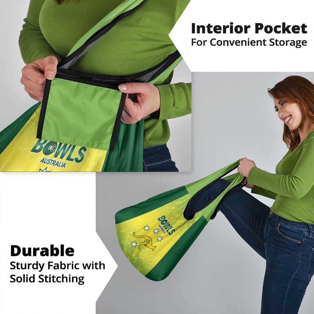 Australian Kangaroo Lawn Bowls Grocery Bag Aussie Minimalist Style - Aussie Hoodie
