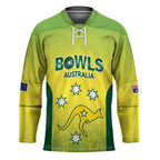 Australian Kangaroo Lawn Bowls Custom Hockey Jersey Aussie Minimalist Style - Aussie Hoodie