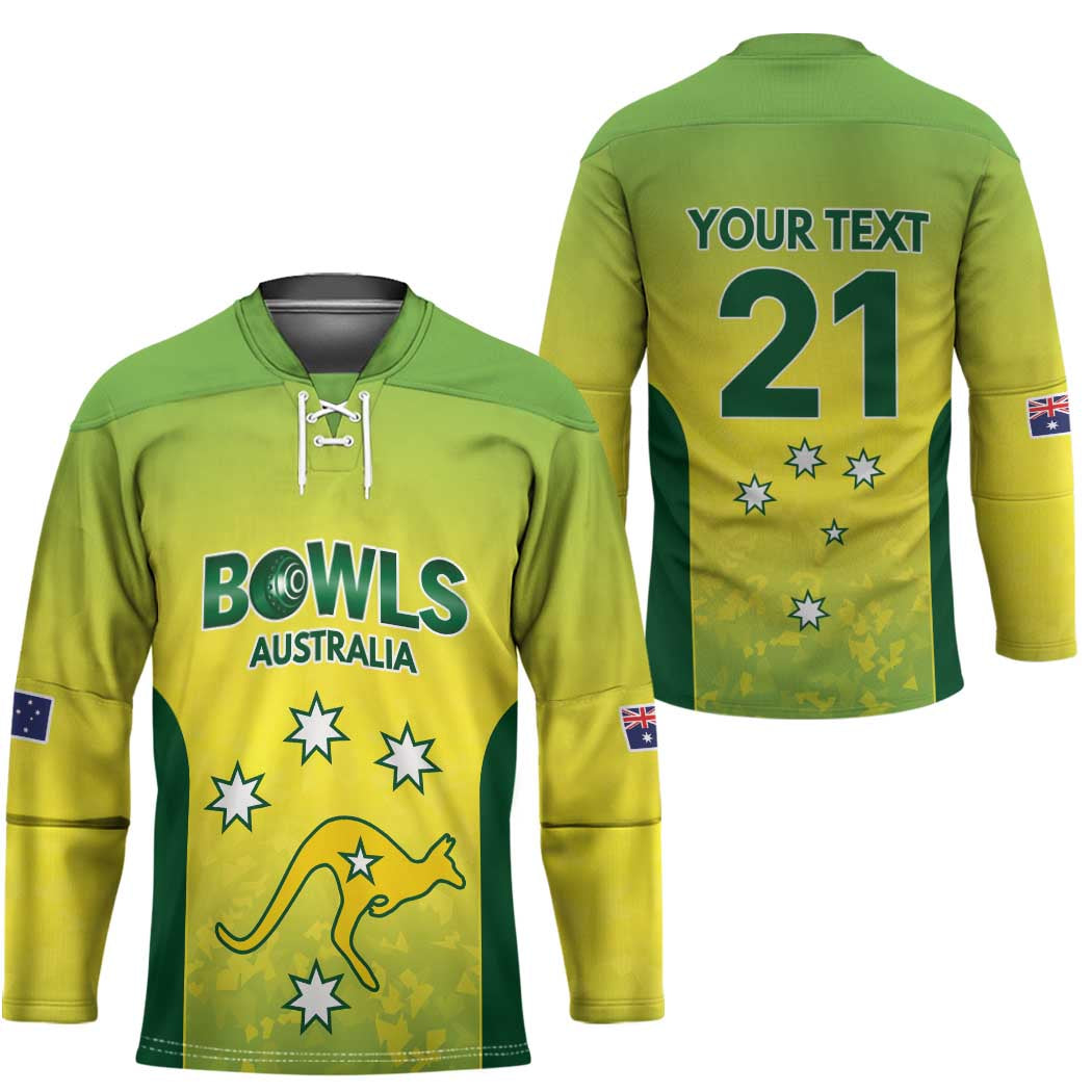 Australian Kangaroo Lawn Bowls Custom Hockey Jersey Aussie Minimalist Style - Aussie Hoodie