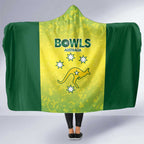 Australian Kangaroo Lawn Bowls Hooded Blanket Aussie Minimalist Style - Aussie Hoodie