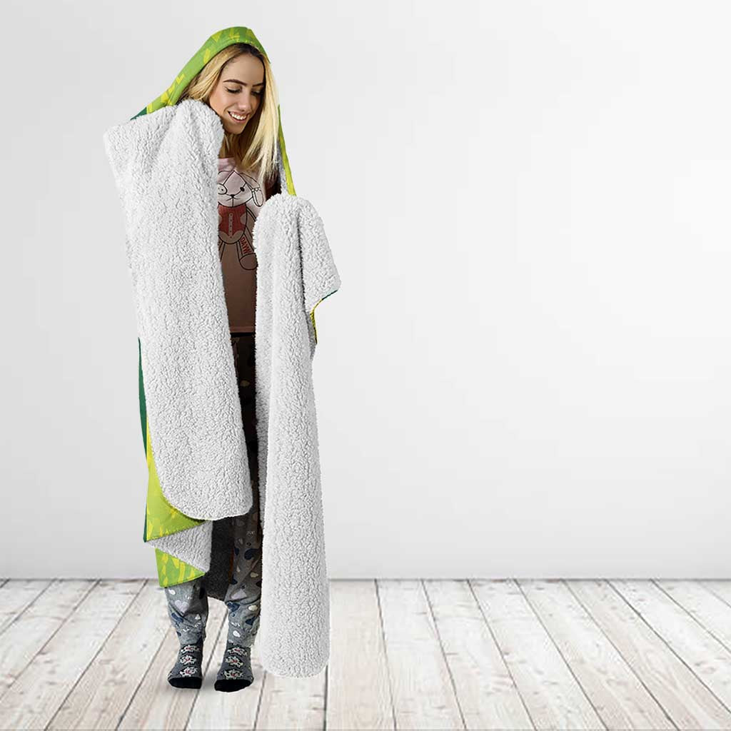 Australian Kangaroo Lawn Bowls Hooded Blanket Aussie Minimalist Style - Aussie Hoodie