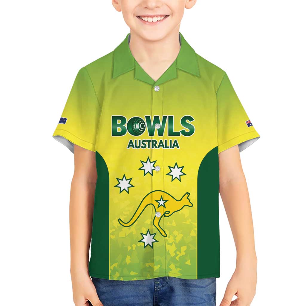 Australian Kangaroo Lawn Bowls Custom Kid Hawaiian Shirt Aussie Minimalist Style - Aussie Hoodie
