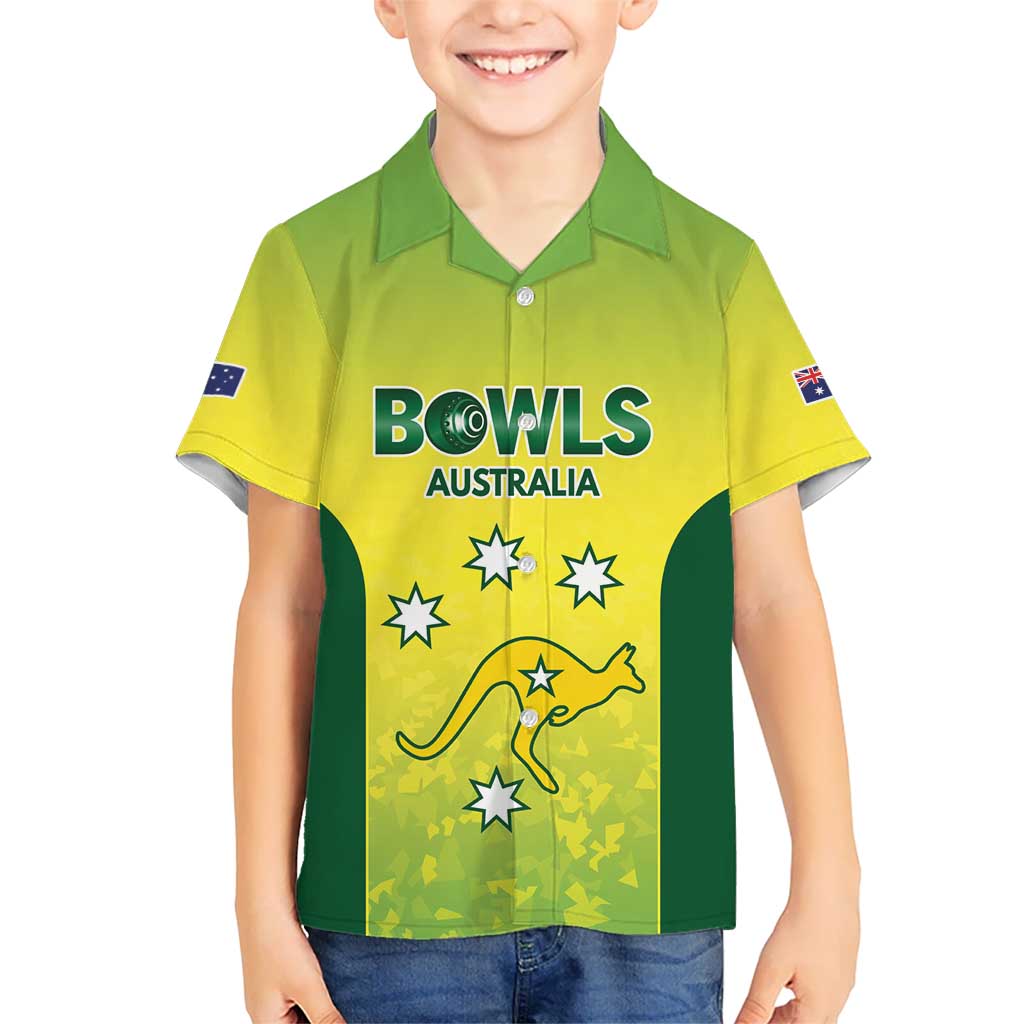 Australian Kangaroo Lawn Bowls Custom Kid Hawaiian Shirt Aussie Minimalist Style - Aussie Hoodie