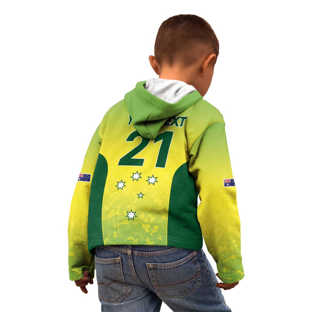 Australian Kangaroo Lawn Bowls Custom Kid Hoodie Aussie Minimalist Style - Aussie Hoodie