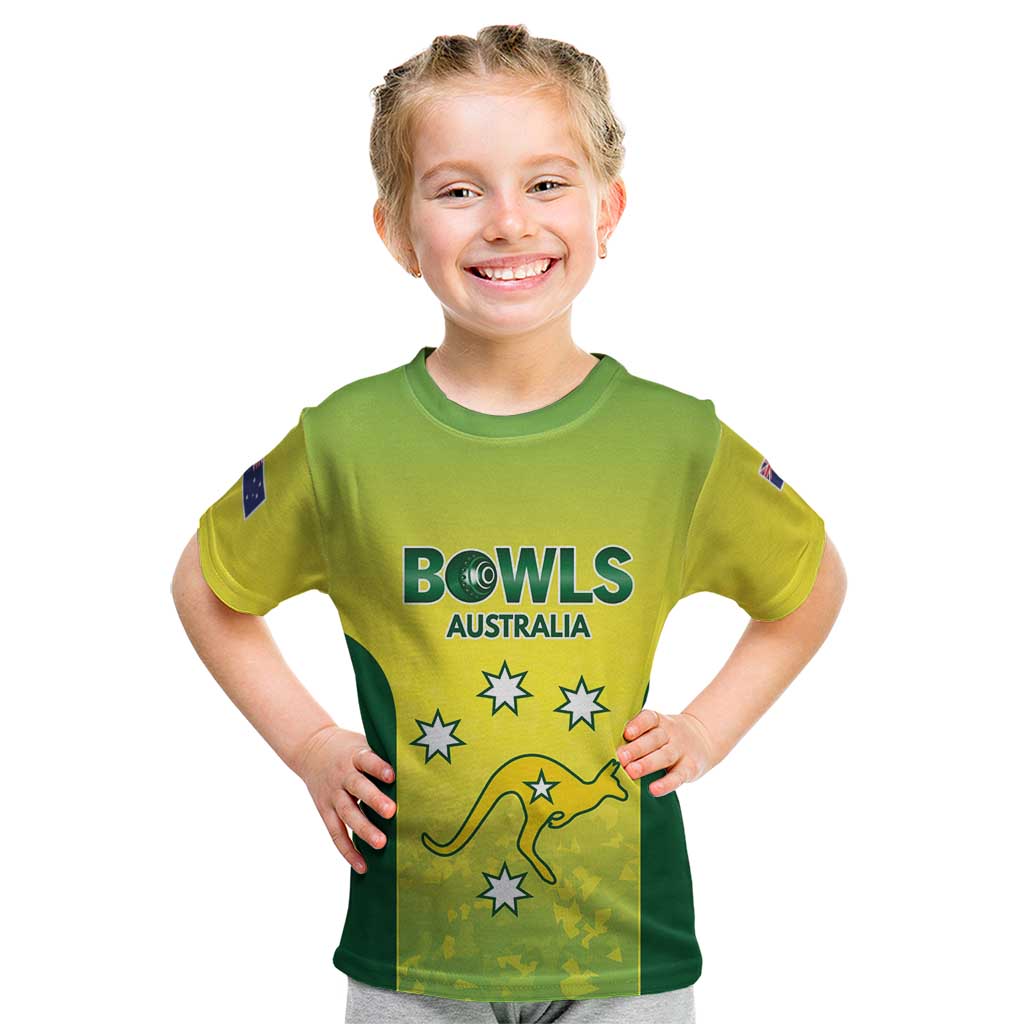 Australian Kangaroo Lawn Bowls Custom Kid T Shirt Aussie Minimalist Style - Aussie Hoodie