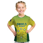 Australian Kangaroo Lawn Bowls Custom Kid T Shirt Aussie Minimalist Style - Aussie Hoodie