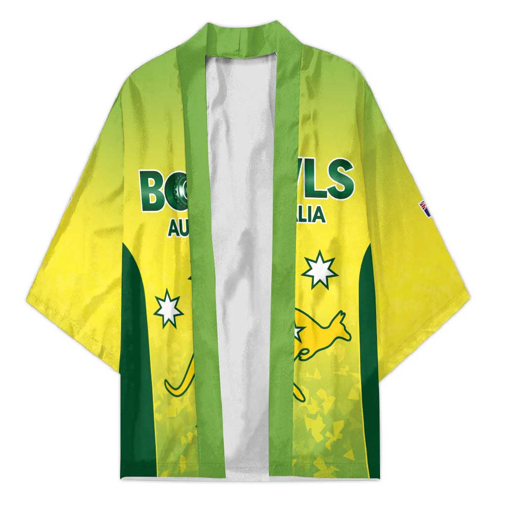 Australian Kangaroo Lawn Bowls Custom Kimono Aussie Minimalist Style - Aussie Hoodie
