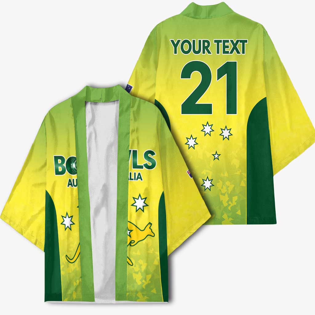 Australian Kangaroo Lawn Bowls Custom Kimono Aussie Minimalist Style - Aussie Hoodie