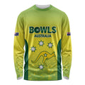 Australian Kangaroo Lawn Bowls Custom Long Sleeve Shirt Aussie Minimalist Style - Aussie Hoodie