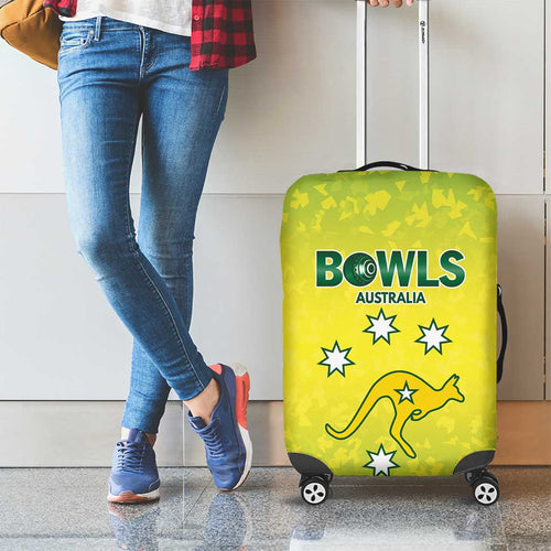 Australian Kangaroo Lawn Bowls Luggage Cover Aussie Minimalist Style - Aussie Hoodie