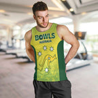 Australian Kangaroo Lawn Bowls Custom Men Tank Top Aussie Minimalist Style - Aussie Hoodie