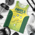 Australian Kangaroo Lawn Bowls Custom Men Tank Top Aussie Minimalist Style - Aussie Hoodie
