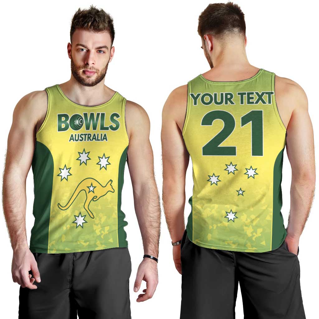 Australian Kangaroo Lawn Bowls Custom Men Tank Top Aussie Minimalist Style - Aussie Hoodie