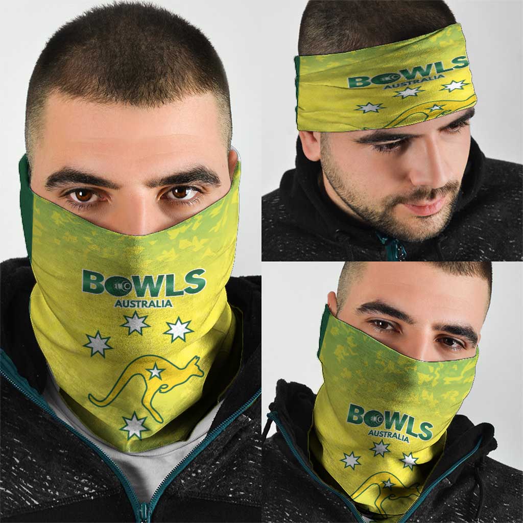 Australian Kangaroo Lawn Bowls Neck Gaiter Aussie Minimalist Style - Aussie Hoodie