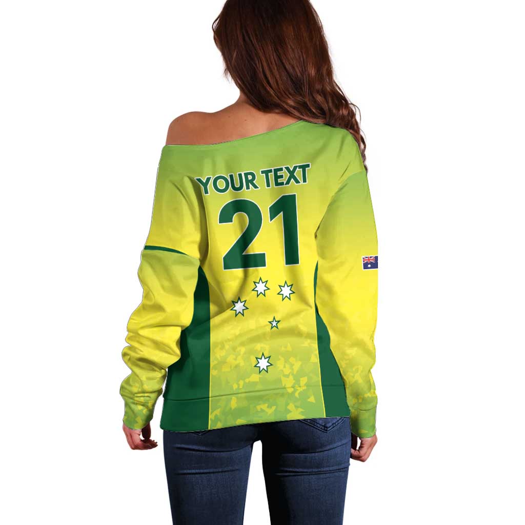 Australian Kangaroo Lawn Bowls Custom Off Shoulder Sweater Aussie Minimalist Style - Aussie Hoodie