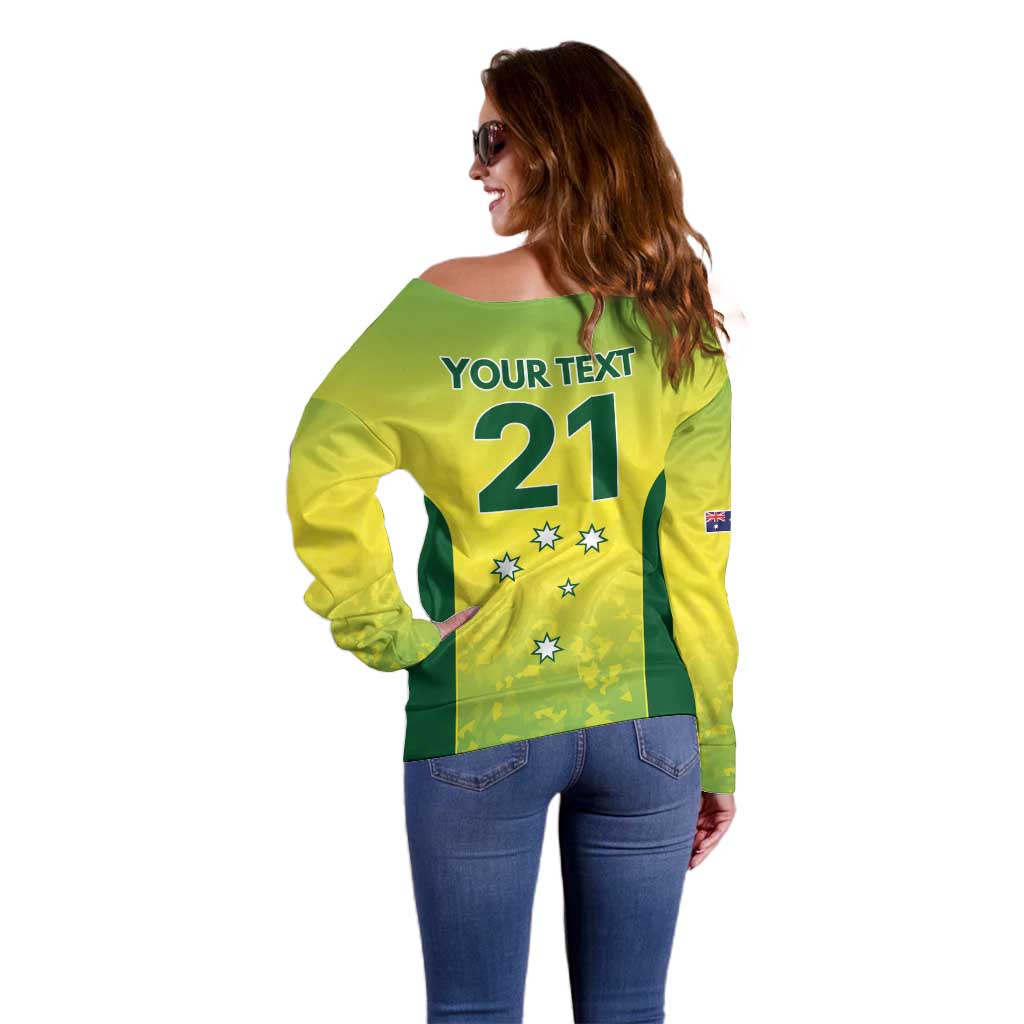 Australian Kangaroo Lawn Bowls Custom Off Shoulder Sweater Aussie Minimalist Style - Aussie Hoodie