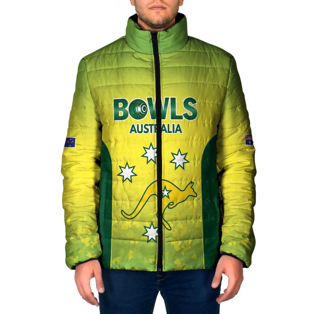 Australian Kangaroo Lawn Bowls Custom Padded Jacket Aussie Minimalist Style - Aussie Hoodie