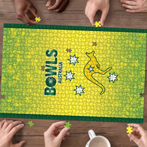 Australian Kangaroo Lawn Bowls Puzzle Aussie Minimalist Style - Aussie Hoodie