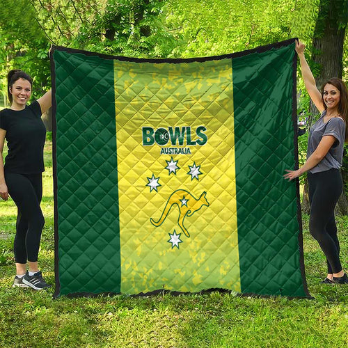 Australian Kangaroo Lawn Bowls Quilt Aussie Minimalist Style - Aussie Hoodie