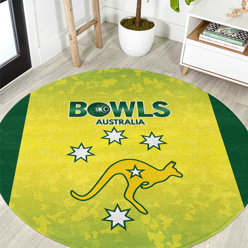Australian Kangaroo Lawn Bowls Round Carpet Aussie Minimalist Style - Aussie Hoodie
