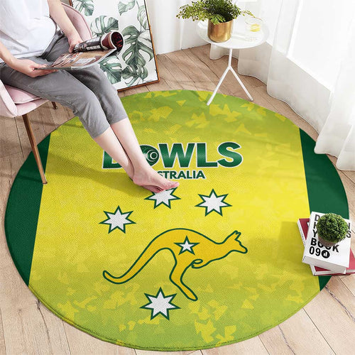Australian Kangaroo Lawn Bowls Round Carpet Aussie Minimalist Style - Aussie Hoodie