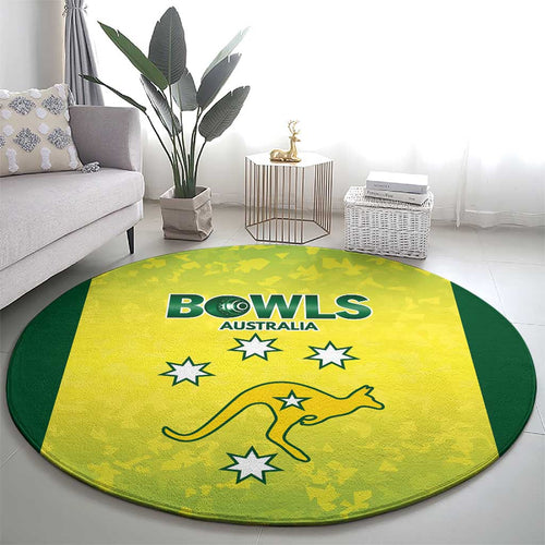 Australian Kangaroo Lawn Bowls Round Carpet Aussie Minimalist Style - Aussie Hoodie