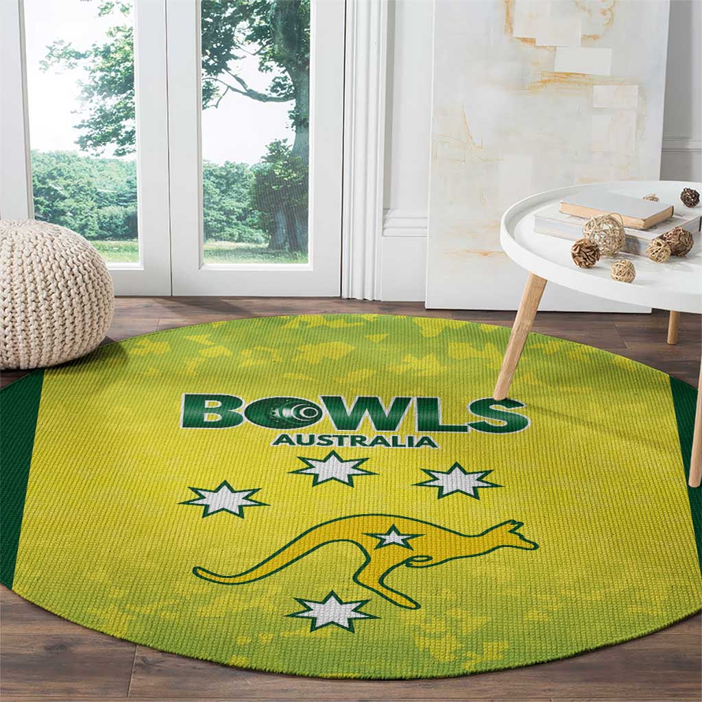 Australian Kangaroo Lawn Bowls Round Carpet Aussie Minimalist Style - Aussie Hoodie