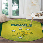 Australian Kangaroo Lawn Bowls Round Carpet Aussie Minimalist Style - Aussie Hoodie