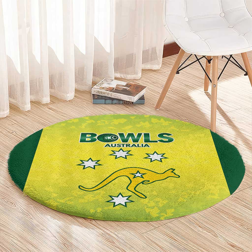 Australian Kangaroo Lawn Bowls Round Carpet Aussie Minimalist Style - Aussie Hoodie