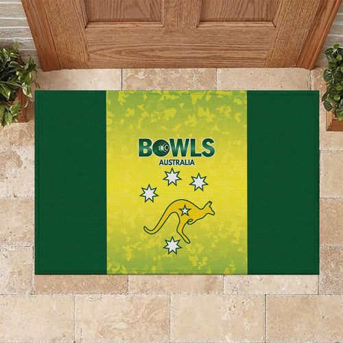 Australian Kangaroo Lawn Bowls Rubber Doormat Aussie Minimalist Style - Aussie Hoodie