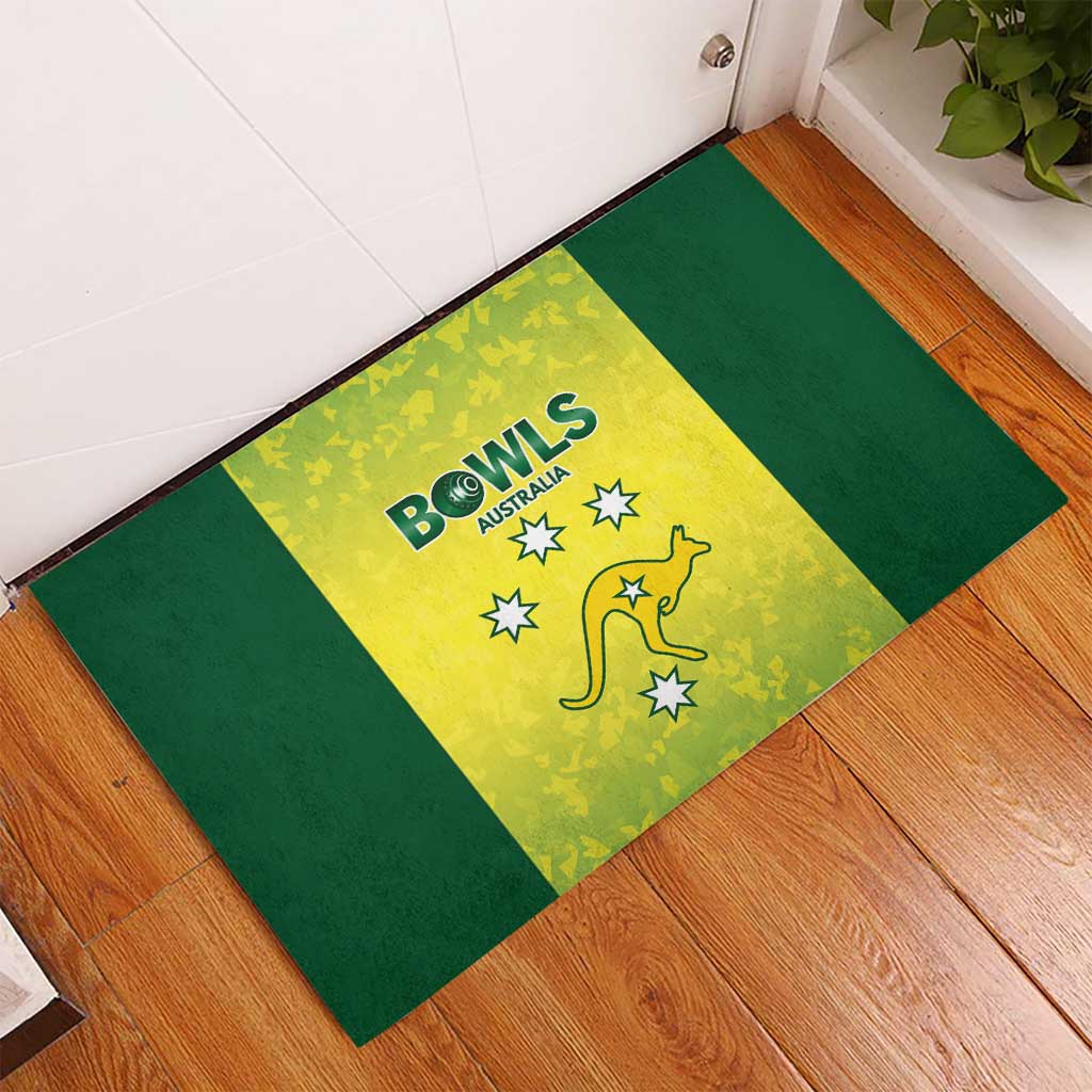 Australian Kangaroo Lawn Bowls Rubber Doormat Aussie Minimalist Style - Aussie Hoodie