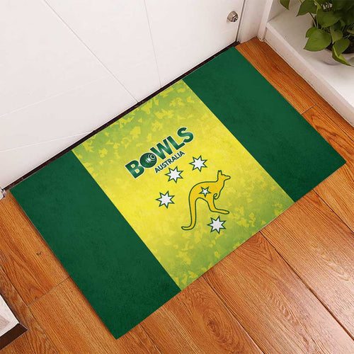 Australian Kangaroo Lawn Bowls Rubber Doormat Aussie Minimalist Style - Aussie Hoodie