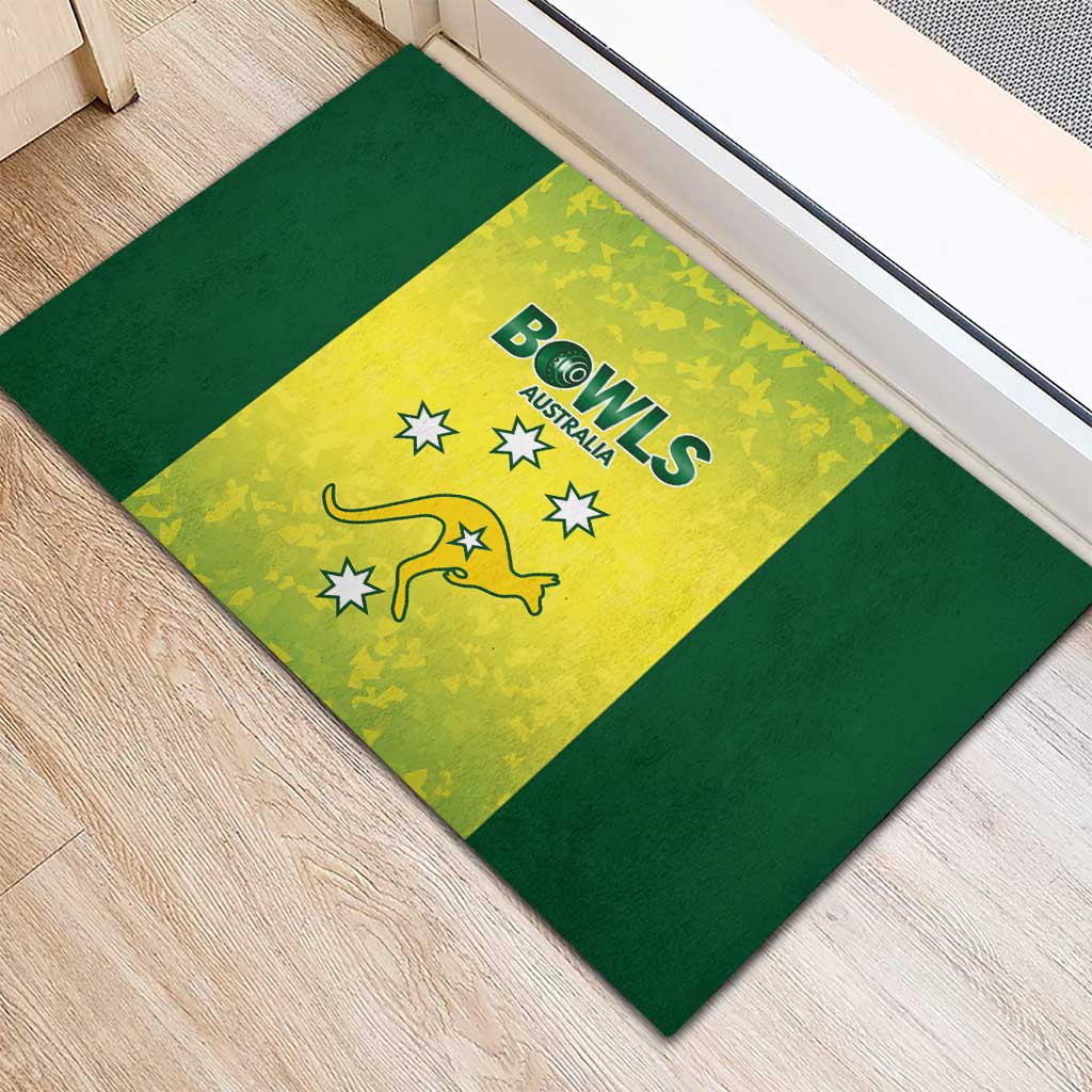 Australian Kangaroo Lawn Bowls Rubber Doormat Aussie Minimalist Style - Aussie Hoodie