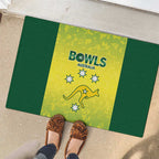 Australian Kangaroo Lawn Bowls Rubber Doormat Aussie Minimalist Style - Aussie Hoodie