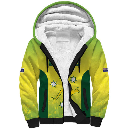 Australian Kangaroo Lawn Bowls Custom Sherpa Hoodie Aussie Minimalist Style - Aussie Hoodie