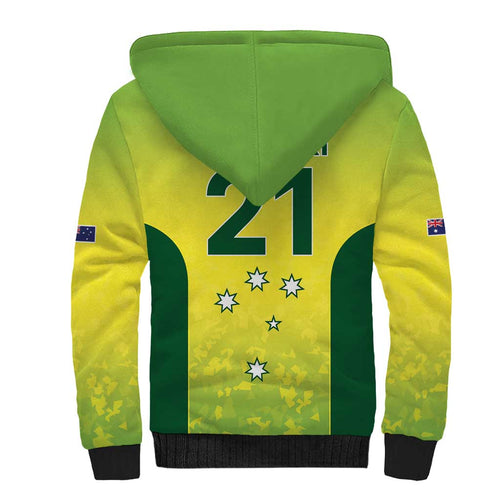 Australian Kangaroo Lawn Bowls Custom Sherpa Hoodie Aussie Minimalist Style - Aussie Hoodie