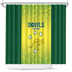 Australian Kangaroo Lawn Bowls Shower Curtain Aussie Minimalist Style - Aussie Hoodie