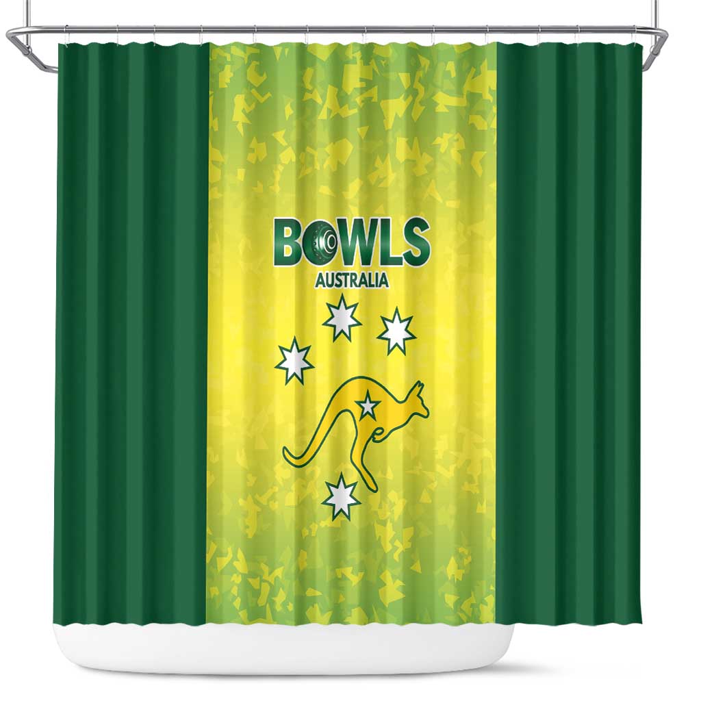 Australian Kangaroo Lawn Bowls Shower Curtain Aussie Minimalist Style - Aussie Hoodie