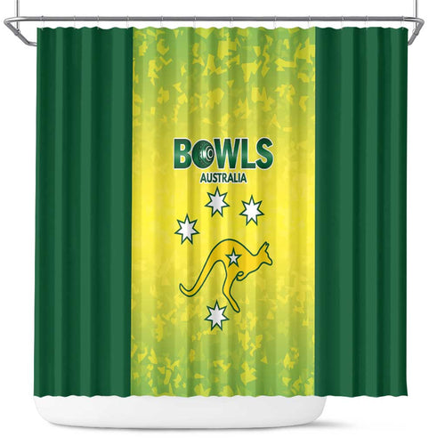 Australian Kangaroo Lawn Bowls Shower Curtain Aussie Minimalist Style - Aussie Hoodie
