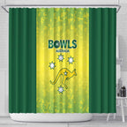Australian Kangaroo Lawn Bowls Shower Curtain Aussie Minimalist Style - Aussie Hoodie