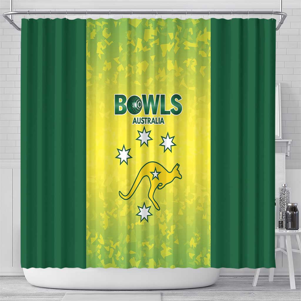 Australian Kangaroo Lawn Bowls Shower Curtain Aussie Minimalist Style - Aussie Hoodie