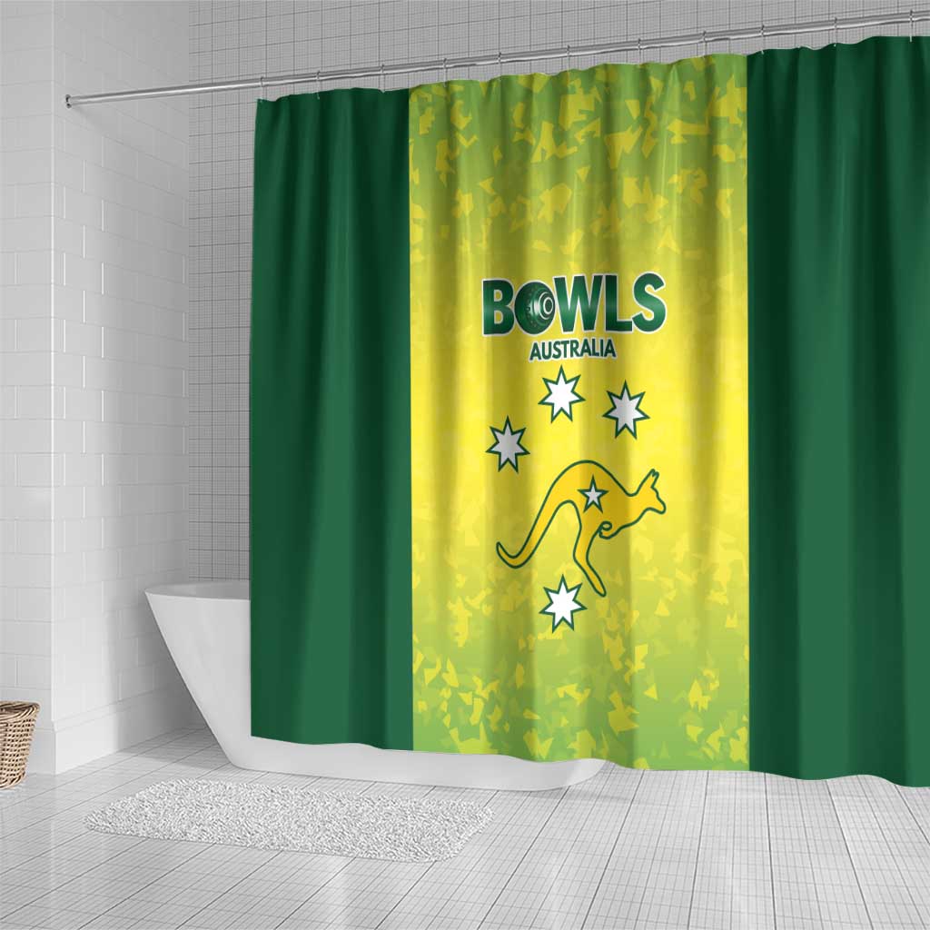 Australian Kangaroo Lawn Bowls Shower Curtain Aussie Minimalist Style - Aussie Hoodie